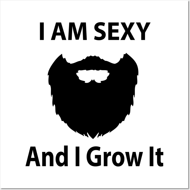 Sexy Beard Wall Art by Shweta.Designs